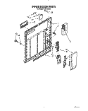 INNER DOOR Diagram and Parts List for DU8150XX0  Whirlpool Dishwasher