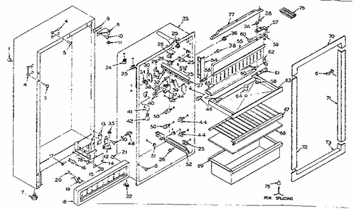 Part Location Diagram of 511875 Whirlpool Door evaporator