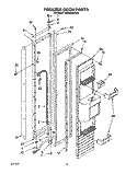 FREEZER DOOR Diagram and Parts List for KSSS48DBW00  KitchenAid Refrigerator