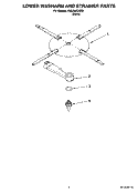 LOWER WASHARM AND STRAINER PARTS Diagram and Parts List for KUDJ02CRBS4  KitchenAid Dishwasher