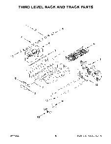 Third Level Rack And Track Parts Diagram and Parts List for KDPM604KPS1  KitchenAid Dishwasher