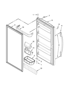 Part Location Diagram of W10803532 Whirlpool HANDLE