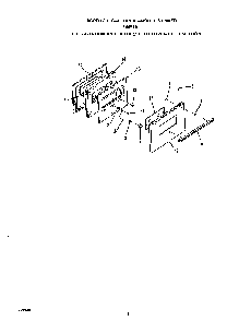 Oven Door Diagram and Parts List for F4457*0  Roper Range