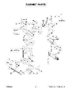 Cabinet Parts Diagram and Parts List for KRFC300EWH06  KitchenAid Refrigerator