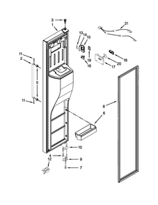Freezer Door Parts Diagram and Parts List for BRS75BRANA00  Whirlpool Refrigerator