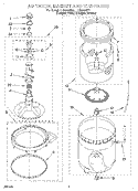 AGITATOR, BASKET, AND TUB Diagram and Parts List for LLR8233EQ1  Whirlpool Washer