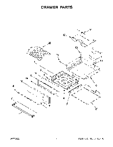 Drawer Parts Diagram and Parts List for KSEB900ESS6  KitchenAid Range