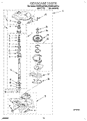 GEARCASE Diagram and Parts List for KAWE742BAL0  KitchenAid Washer