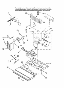 Unit Parts Diagram and Parts List for GB9SHKXMQ12  Whirlpool Refrigerator