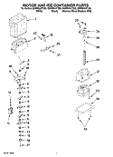 MOTOR AND ICE CONTAINER PARTS Diagram and Parts List for GD5RHAXTS00  Whirlpool Refrigerator