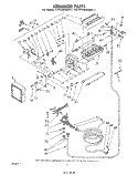 ICE MAKER Diagram and Parts List for ET14JMXMWR1  Whirlpool Refrigerator