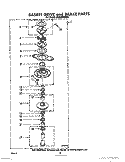 BASKET DRIVE AND BRAKE Diagram and Parts List for LC4500XKW0  Whirlpool Washer