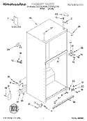 CABINET, LITERATURE Diagram and Parts List for KTRP21KJBT00  KitchenAid Refrigerator