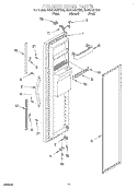 FREEZER DOOR Diagram and Parts List for GD22DQXFB00  Whirlpool Refrigerator