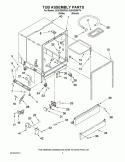 TUB ASSEMBLY PARTS Diagram and Parts List for DU810SWPQ4  Whirlpool Dishwasher