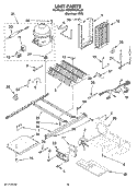 UNIT PARTS, OPTIONAL PARTS (NOT INCLUDED) Diagram and Parts List for 6ED2FHKXRL06  Whirlpool Refrigerator