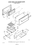 OVEN DOOR AND BROILER Diagram and Parts List for SF305EERW1  Whirlpool Range
