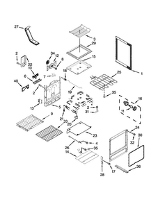 Chassis Parts Diagram and Parts List for KIRS608BSS1  KitchenAid Range