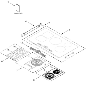 Part Location Diagram of W11771129 Whirlpool HOTPLATE