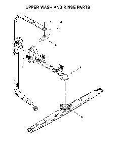 Upper wash and rinse parts Diagram and Parts List for 66513479N413  Kenmore Dishwasher
