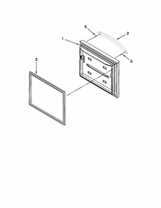 Freezer Door Parts Diagram and Parts List for 59679323012  Kenmore Refrigerator