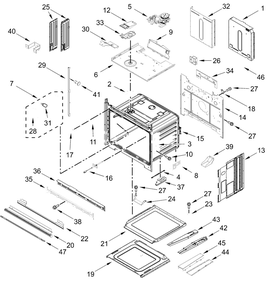 Oven Parts Diagram and Parts List for JOEDC530RM00  Whirlpool Wall Oven