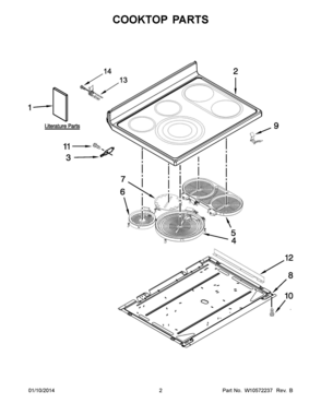 Part Location Diagram of W10392924 Whirlpool USE & CARE GUIDE