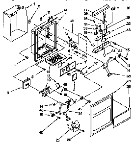 Dispenser Front C Diagram and Parts List for KTRS22QABL01  KitchenAid Refrigerator