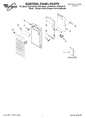 Part Location Diagram of 8183710 Whirlpool Control Panel - White