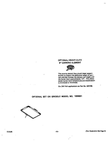 Optional Equipment Diagram and Parts List for 2384*3A  Roper Range