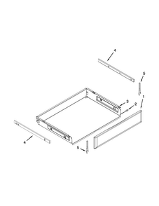 Drawer Parts Diagram and Parts List for KERS202BSS1  KitchenAid Range