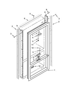 Cabinet Trim Parts Diagram and Parts List for KBFN402EPA00  KitchenAid Refrigerator