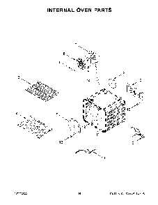 Internal Oven Parts Diagram and Parts List for KFGC500JAV05  KitchenAid Range