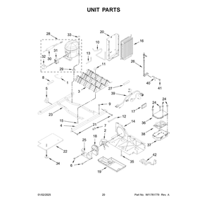 Unit Parts Diagram and Parts List for WRS325SDHB11  Whirlpool Refrigerator