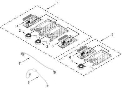 Interior Parts Diagram and Parts List for KCIT730SSS00  Whirlpool Cooktop