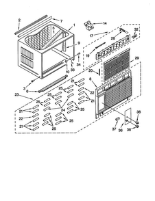 Cabinet Diagram and Parts List for ACM25XJ0  Whirlpool Air Conditioner