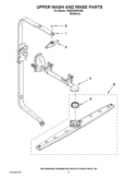 UPPER WASH AND RINSE PARTS Diagram and Parts List for 7WDF530PAYM3  Whirlpool Dishwasher