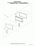 DOOR PARTS Diagram and Parts List for WMH1163XVS1  Whirlpool Microwave