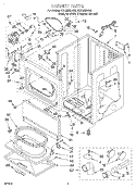 CABINET, OPTIONAL Diagram and Parts List for GGC9858HQ0  Whirlpool Dryer