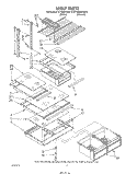 SHELF Diagram and Parts List for ET18GKXSW10  Whirlpool Refrigerator