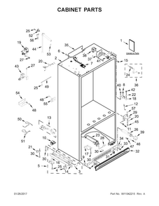 Part Location Diagram of W10896708 Whirlpool Tech sheet french
