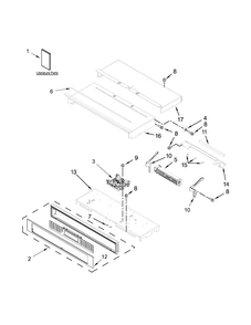 Control Panel Parts Diagram and Parts List for KODT100ESS00  KitchenAid Wall Oven