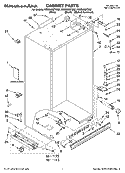 CABINET PARTS Diagram and Parts List for KSSS48QTB02  KitchenAid Refrigerator