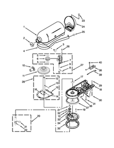 Case, Gearing And Planetary Unit Diagram and Parts List for 9KSM160FGBU0  KitchenAid Mixer
