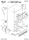 CABINET Diagram and Parts List for ET18DKXBB00  Whirlpool Refrigerator
