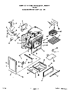 Body Section Diagram and Parts List for F7107*0  Roper Range