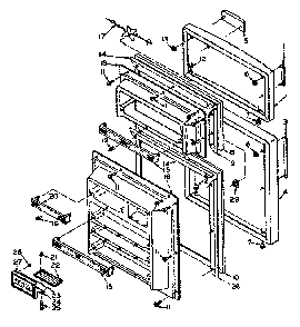 Refrigerator Door Parts Diagram and Parts List for 106U14E1  Kenmore Refrigerator
