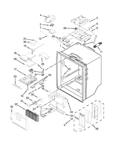 Refrigerator Liner Parts Diagram and Parts List for WRF757SDEE00  Whirlpool Refrigerator