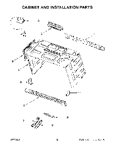 Cabinet And Installation Parts Diagram and Parts List for YKMHP519ES05  KitchenAid Microwave