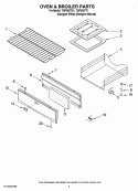 OVEN & BROILER PARTS Diagram and Parts List for TGP305TT1  Estate Range